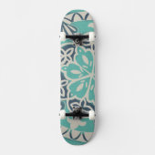 Skateboard Carrelage Batik Bleu I (Recto)
