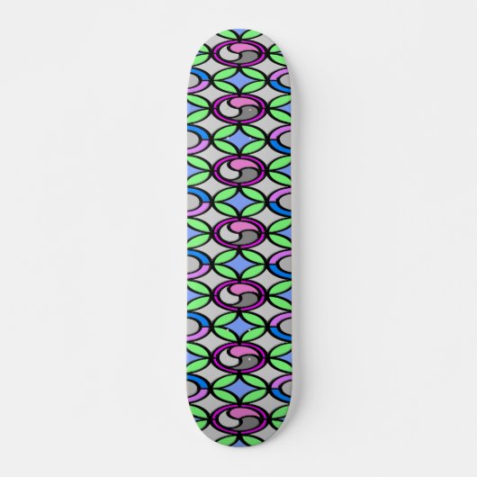 Skateboard Carrelage couleur verre (Devant)