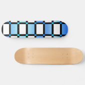 Skateboard Carrelage moderne Carré Bleu Et Noir (Horz)