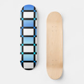 Skateboard Carrelage moderne Carré Bleu Et Noir (Recto)