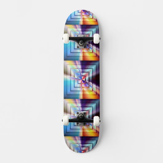 Skateboard Carrés brillants (Recto)