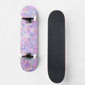 Skateboard Carrés roses et violets (Recto)