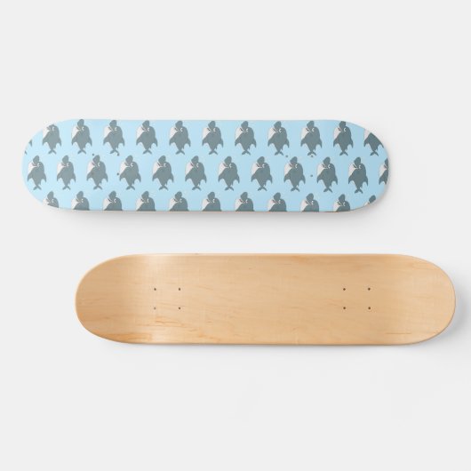 Skateboard Carte à roulettes bleu Shark Design (Horz)