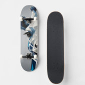 Skateboard Carte à roulettes bleue (Devant)