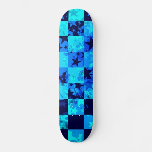 Skateboard Carte à roulettes Blue Star Checker (Recto)