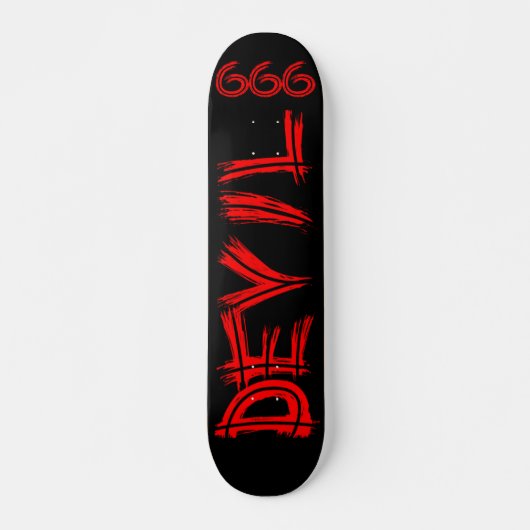 Skateboard Carte à roulettes Devil 666 (Devant)