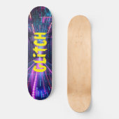 Skateboard Carte à roulettes NEON avec GLITCH (Recto)