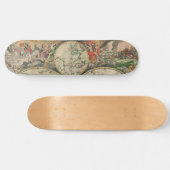 Skateboard Carte antique du monde (Horz)