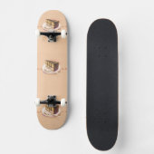 Skateboard Carte avec le gâteau peint d'aquarelle (Recto)
