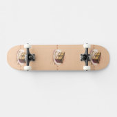 Skateboard Carte avec le gâteau peint d'aquarelle (Horz)