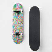 Skateboard Carte colorée de Denver (Recto)