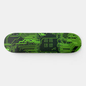 Skateboard Carte cool de circuit informatique verte (Horz)