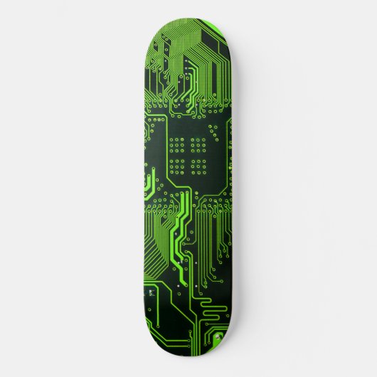 Skateboard Carte cool de circuit informatique verte (Recto)