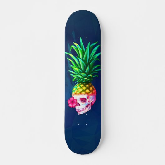 Skateboard Carte crâne à ananas (Devant)