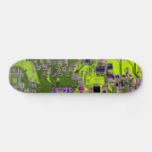 Skateboard Carte de circuit Geek d'ordinateur Neon Jaune (Horz)