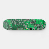 Skateboard Carte de circuit Geek d'ordinateur - vert (Horz)