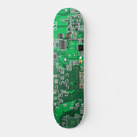 Skateboard Carte de circuit Geek d'ordinateur - vert (Recto)