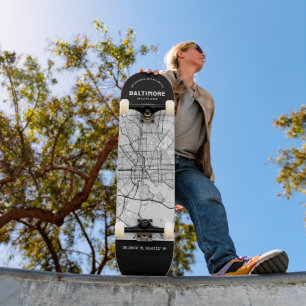 Skateboard Carte de la ville de Baltimore Skate