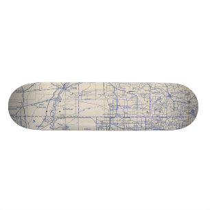 Skateboard Carte de route de bicyclette du Wisconsin 2