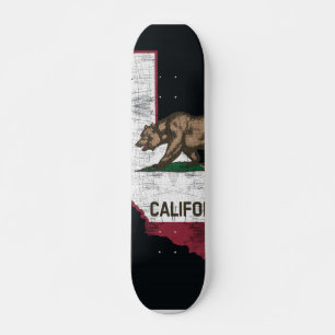 Skateboard Carte d'état de la Californie - ours de Cali