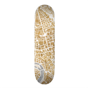 Skateboard Carte dorée de ville de Rome