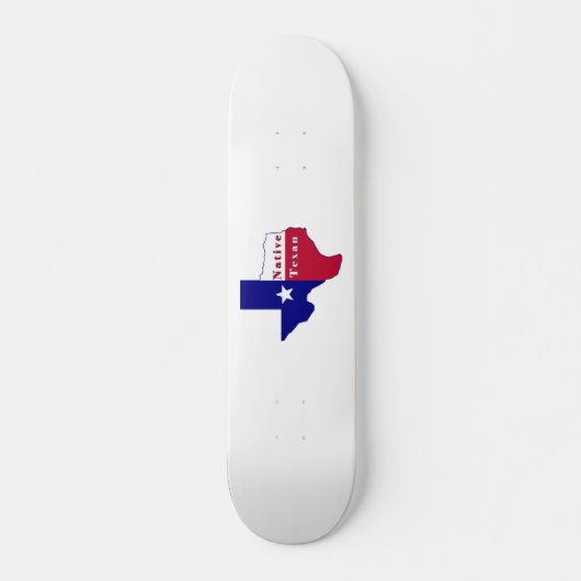 Skateboard Carte du drapeau texan natif (Devant)