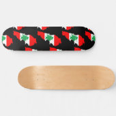 Skateboard Carte du Liban avec drapeau (Horz)
