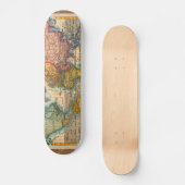 Skateboard Carte du monde 1700s Antique Continents (Recto)