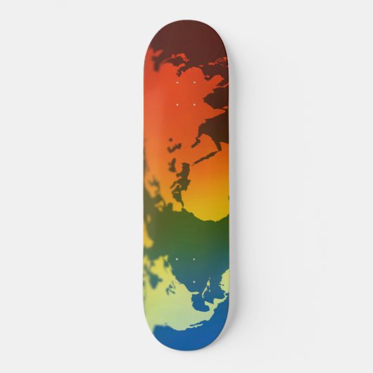 Skateboard Carte du monde jour et nuit (Recto)