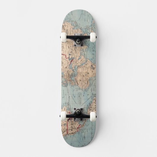Skateboard Carte du monde sur la projection de Mercator (Recto)