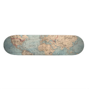 Skateboard Carte du monde sur la projection de Mercator