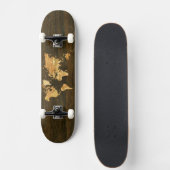 Skateboard Carte en bois du monde (Devant)