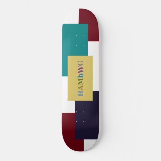 Skateboard Carte graphique HAMbWG - 4 couleurs Érable dur (Recto)