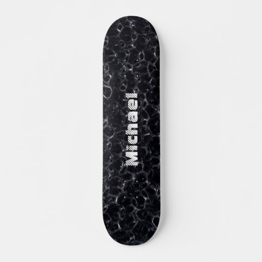 Skateboard Carte noire personnalisée (Devant)