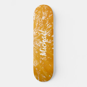 Skateboard Carte, Orange Jaune, Unisex, Fille, Personnalisée,