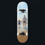 Skateboard Carte photo et texte personnalisée Votre propre co<br><div class="desc">Photo et texte personnalisés - Unique votre propre design - Famille personnalisée / Amis ou Cadeau personnel - Ajouter votre texte et photo - Redimensionnez et déplacez les éléments avec l'outil de personnalisation!</div>