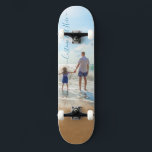 Skateboard Carte photo et texte personnalisée Votre propre co<br><div class="desc">Photo et texte personnalisés - Unique votre propre design - Famille personnalisée / Amis ou Cadeau personnel - Ajouter votre texte et photo - Redimensionnez et déplacez les éléments avec l'outil de personnalisation!</div>