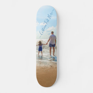 Skateboard Carte photo personnalisée Vos photos et Cadeau tex