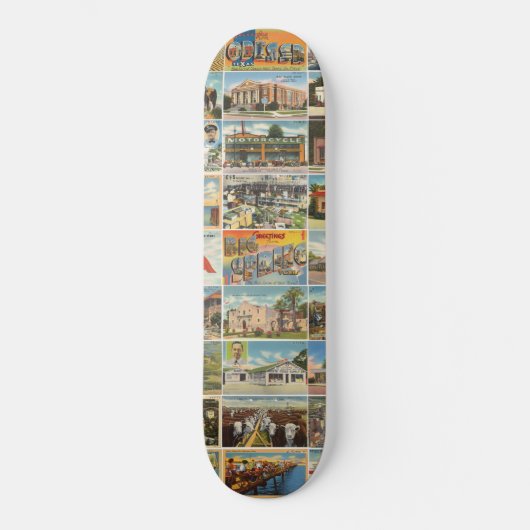 Skateboard Carte postale Old Texas (Recto)