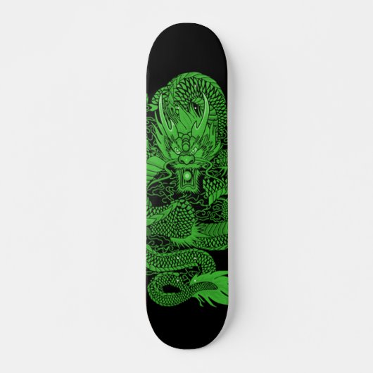 Skateboard Carte Pro personnalisée Élément Emerald Dragon (Devant)