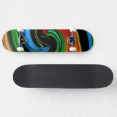 Skateboard Carte Rainbow Face Abstraite (Horz)