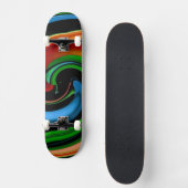 Skateboard Carte Rainbow Face Abstraite (Recto)