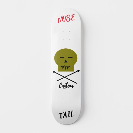 Skateboard Carte Skull et Cross-deck personnalisable (Recto)