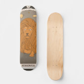 Skateboard Carte Tarot Force arcane majeure lion VIII (Recto)