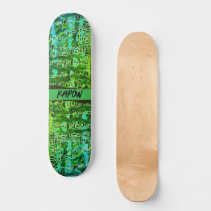 Skateboard Carte verte "Mosaic Biology"