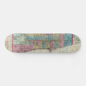Skateboard Carte vintage de Chicago (1869) (Horz)