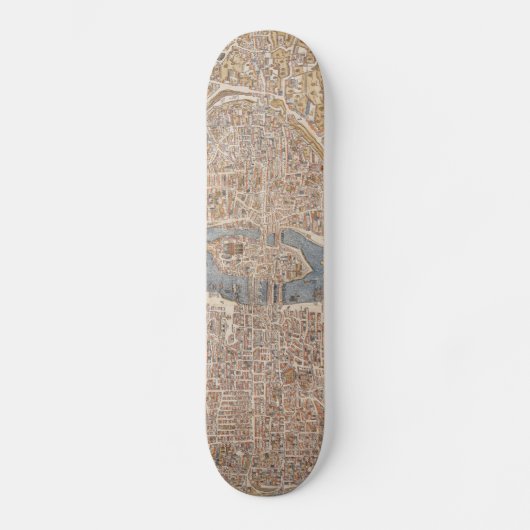 Skateboard Carte vintage de Paris (1550) (Recto)