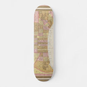 Skateboard Carte vintage de Philadelphie (1846)