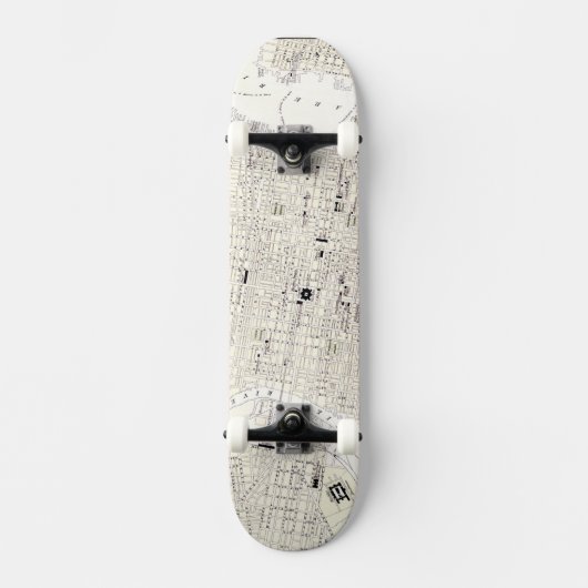Skateboard Carte vintage de Philadelphie (1885) (Recto)