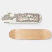 Skateboard Carte vintage des îles des Caraïbes (1815) (Horz)
